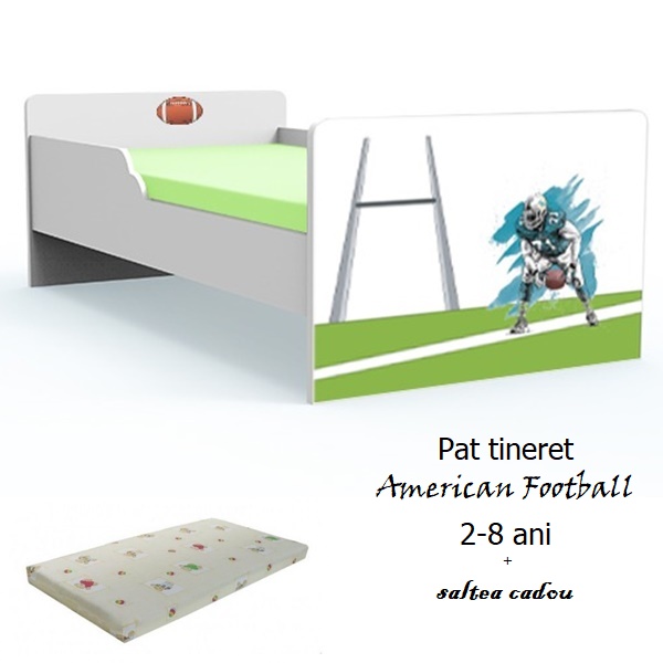 Pat tineret American Football cu saltea