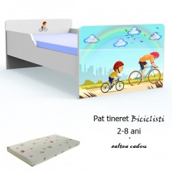 Pat tineret Biciclisti cu saltea