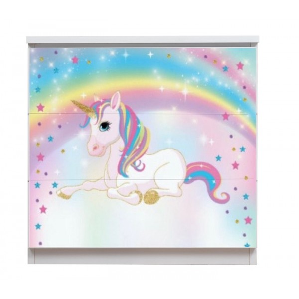 Comoda 3 sertare Unicorn