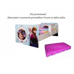 Pat junior personalizat Frozen cu saltea cadou