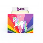 Pat tineret Rainbow Unicorn cu saltea